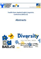 BAELc12 Book of Abstracts