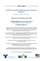 BAELc12 Call for Papers