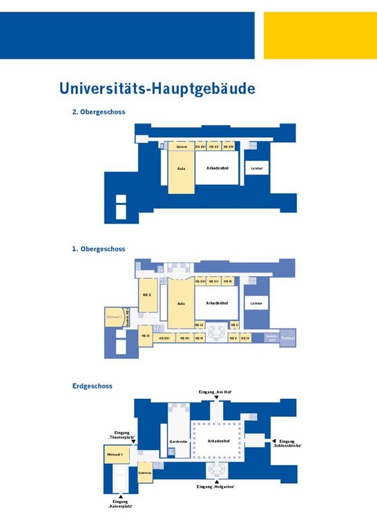 Raumplan Hauptgebäude