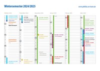 Calendar 2024/2025