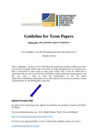 Literary Term Paper Guidelines 2020