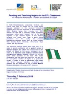 Workshop "Reading and Teaching Nigeria in the EFL Classroom" 2019