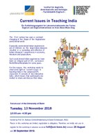 Workshop "Current Issues in Teaching India" 2018