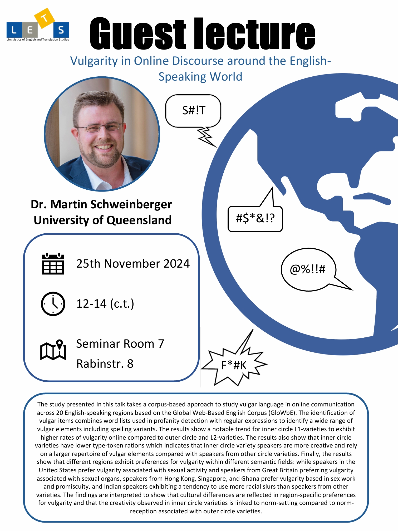 Guest Lecture by Dr. Martin Schweinberger